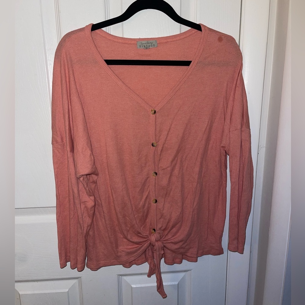 French Laundry Vintage Front Tie Longsleeve